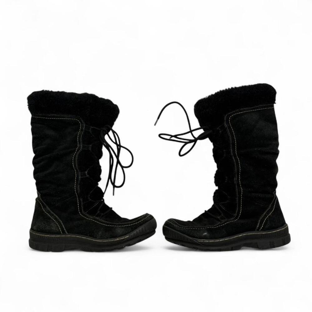 Bare Traps Dory Winter Boots Y2K Vintage size 7/12 Fur Lining Lace Uo Boots